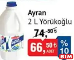 YÖRÜKOĞLU AYRAN 2 L fiyat ve kampanya bilgisi